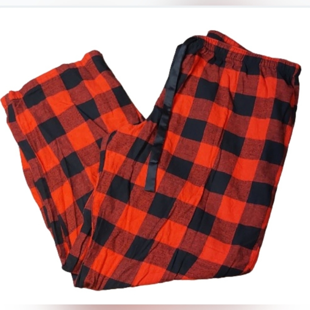 Sleep Chic‎ Red and Black Pajama Pants Christmas Plaid XXL